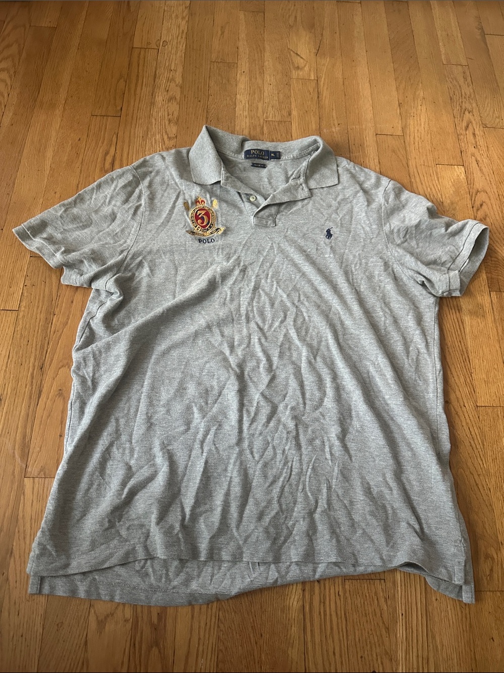 Polo by Ralph Lauren Light Grey Embroidered Crest Polo
